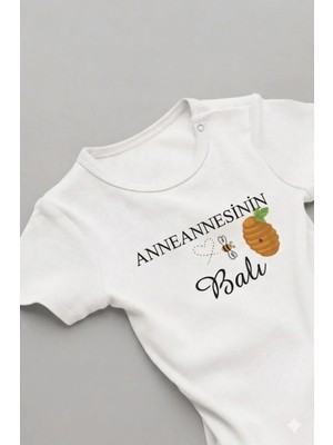 Eydu Baby Annem Çok Şey Bilir Anneannem Her Şeyi Bebek Body Kısa Kollu Badi Zıbın