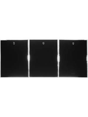 Defne Store Frames 510780T Üçlü Resim Çerçevesi, Gümüş Kaplama, 20,3 x 25,4 cm