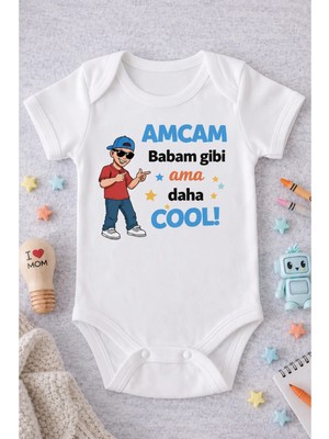 Eydu Baby Teyze Anne Gibi Ama Daha Cool Kısa Kollu Çıtçıtlı Bebek Body Badi Zıbın