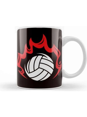 Dekado Volleyball Player Ball Sports Team Coach Beach Volleyball Kupa Bardak Porselen