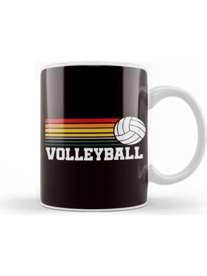 Dekado Vintage Volleyball Retro Ball Sports Coach Team Athlete Game Kupa Bardak Porselen