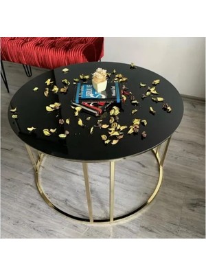 Vivense Tubihome Orta Sehpa, Gold Siyah