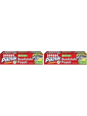 Defne Store Piknik Buzdolabı Poşeti Büyük 15'li 2li Paket