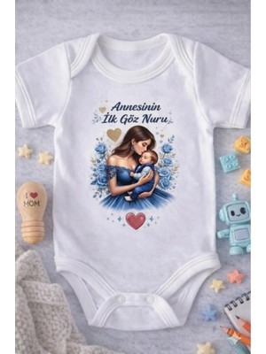Eydu Baby Organik %100 Pamuk I Love Grandma And Grandpa Dede Yazılı Bebek Body Badi Çıtçıtlı Zıbın 5808