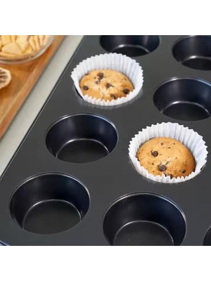 Defne Store Toptan Muffin ve Cup Cake Fırın Tepsisi,muffin Için 12 Bölmeli Fırın Kabı
