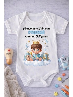 Eydu Baby Organik %100 Pamuk Annesinin Şeker Kızı Baskılı Bebek Body Badi Çıtçıtlı Zıbın Tulum 5878
