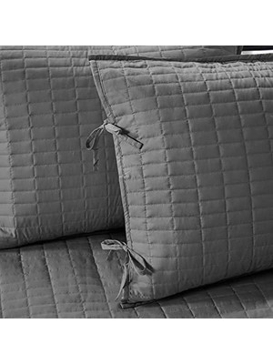 Defne Store Spaces Daybed Örtüsü - Lüks Çift Taraflı - Kapitone, Yatak Eteği ile Tüm Sezon Rahat Yatak, Uyumlu Şemsiyeler, 75'X39' Kömür Grisi 5 Parça
