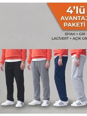 Osyday Erkek Baggy Eşofman Altı 4'lü Avantaj Paketi - Yazlık Bol Kesim Eşofman Seti