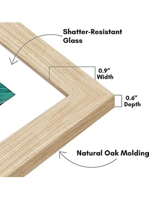 Defne Store Doğal Meşe 8X10 Resim Çerçevesi - Mat ile 5x7 Çerçeve Olarak Veya 8X10 Mat Olmadan Kullanılır - Kırılmaya Dayanıklı Camlı Tasarlanmış Ahşap, Duvar ve Masa Üstü Için Yatay ve Dikey