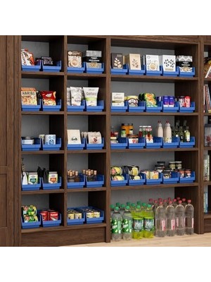 Defne Store 30130 12 Inç – 6 4-Inç Açık Plastik Çöp Kutusu Box Regal Kuş Yuvası, 12 Adet, 30130