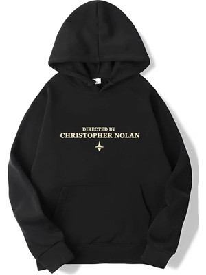 Brz Collection Unisex Oversize Directed By Christoper Nolan Hoodie Siyah