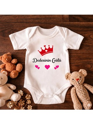 Eydu Baby Organik %100 Pamuk Teddy Bear Selam Kızlar Ben Geldim Bebek Body Uzun Kollu Çıtçıtlı Badi Zıbın