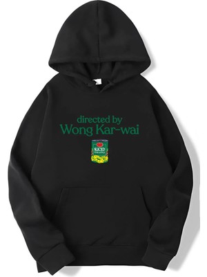 Brz Collection Unisex Oversize Directed By Wong Kar-Wai Hoodie Siyah