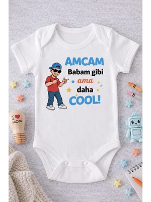 Eydu Baby Organik %100 Pamuk Babasının Oğlu Baskılı Bebek Body Uzun Kollu Çıtçıtlı Badi Zıbın