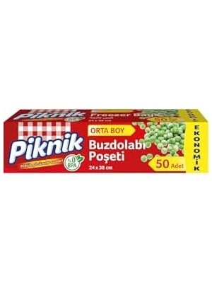 Defne Store Piknik Buzdolabı Poşeti Ort Eko, 50'li