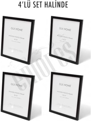 Defne Store Ahşap Resim Çerçevesi 4'lü Set Halinde 20 x 25 cm Boyutunda
