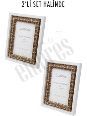 Defne Store Ahşap Resim Çerçevesi 2'li Set Halinde 13 x 18 cm Boyutunda