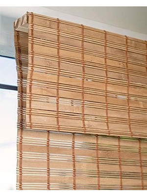 Defne Store Kablosuz Bambu Romantik Renk Tonu, Işık Filtreli Pencere Işlemi, Mükemmel Tatil Hissi, Oturma Odası, Yemek Odası/yatak Odası ve Daha Fazlası Için, 86,4 cm G x 163,2 cm Y, Sincap