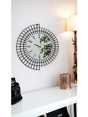 Defne Store 60 cm Metal Çerçeve Ayna Gövde Dekoratif Duvar Saati
