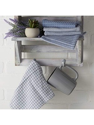 Defne Store Dıı Kitchen Karışık Bulaşık Bezi Seti, 12X12, Taş Yıkama Mavisi, 5 Adet