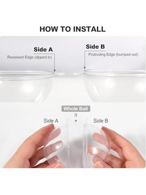 Defne Store 20 Adet 80 mm Süs Topları Dekorasyon Topları, Şeffaf Plastik Doldurulabilir Süs Topu, Için Kendin Yap Şeffaf Plastik Toplar, Yeni Yıl Hediyesi, Düğün Ev Dekoru (7,8 Cm)
