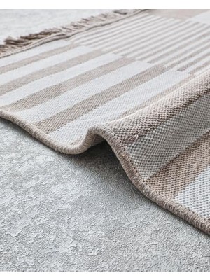 Defne Store Vortice Dokuma Kilim Krem