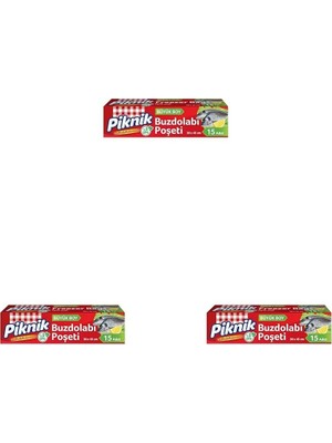 Defne Store Piknik Buzdolabı Poşeti Büyük 15'li 3lü Paket