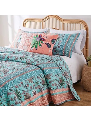 Defne Store Bungalow Audrey Çift Taraflı Yorgan Seti, 2 Parça Ikiz/xl, Turkuaz