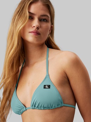 Calvin Klein Kadın Yeşil Calvin Klein Trıangle-Rp Yeşil Kadın Bikini Üstü