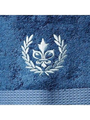 Defne Store Bambu Rıver Hamam Seti Mavi 4'lü Set