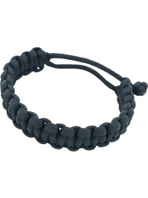 Kordak Ayarlanabilir Siyah Paracord Bileklik M1 - Hayatta Kalma Bilekliği