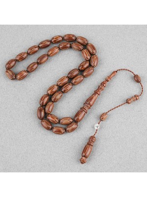 Lapisdo Vahşi Palmiye Ağacı Badem Kesim 7.5X13MM Tesbih