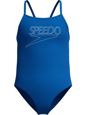 Speedo Speedo End+ Logo Tsrp Jf Kız Çocuk Mavi Mayo