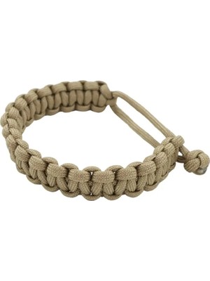 Kordak Ayarlanabilir Bej Paracord Bileklik M1 - Hayatta Kalma Bilekliği
