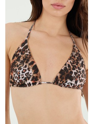 Louren B21019 Üçgen Leopar Bikini Takım
