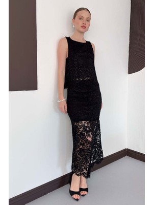 İldies Store Dantel Etek Astarlı