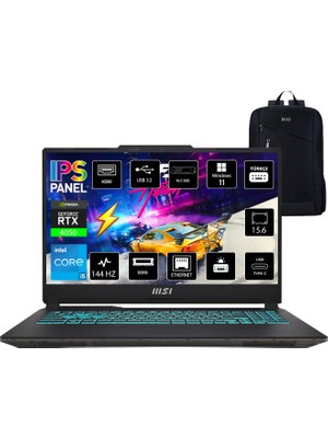 MSI Msı Cyborg 15 A13UC-2087XTR Intel Core I5 13420H 24GB 1tb SSD RTX3050 W11 Pro 15.6" Fhd 144Hz Taşınabilir Bilgisayar