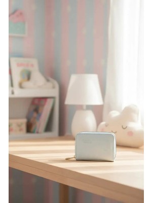 Miniso Lisanslı Tavşan Kulaklı Fermuarlı Bozuk Para Cüzdanı – Mavi Mini Boy