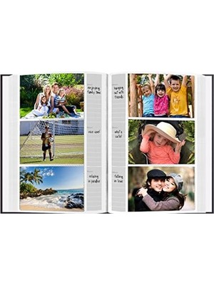 Defne Store 200- Post Bound Bay Mavi Deri Fotoğraf Albümü Altın Vurgulu 4 x 15 cm Baskılar Için