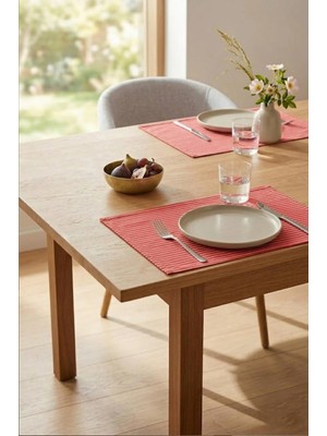 United Colors Of Benetton BE-28460-RD   Kırmızı Amerikan Servis Çizgili 4 Lü 33,50 cm