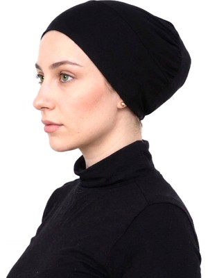 Alivascarf Geçmeli Bone Önü Dikişsiz Kaymaz Lastikli Kadın Tesettür Pratik Geçme Iç Bone