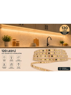 Sakin Enerji 220V Şerit LED + Anahtarlı Fiş Tak Çalıştır