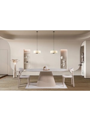 Vivense Oslo Mermer Baskı Mdf Yemek Masası