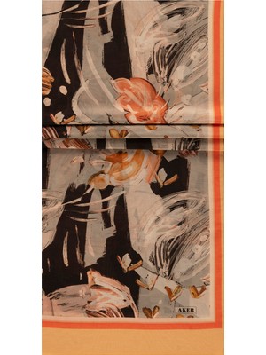 Aker Sarı 75X200 Ipek Koton Şal