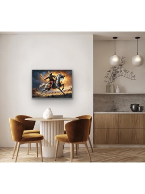 Hobibahçem Atlı Osmanlı Askeri Kanvas Tablo 70X100CM