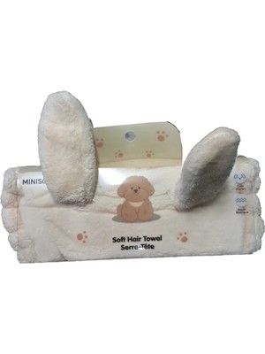 Miniso Hayvan Serisi Yavru Köpek Detaylı 3D Saç Bandı – Yumuşak ve Esnek Bakım Bandı