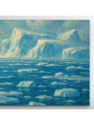 Hobibahçem Yalnız Kutup Ayısı Kanvas Tablo 60X120CM