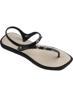 Havaianas Hav. Flash Fusıon Black/beıge Straw Sandalet 4150244