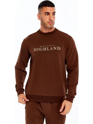 Ar-ma Erkek Bisiklet Yaka Sweatshirt Yazi Baskili Cepsiz Slim Fit Scuba İnterlok K30124685002