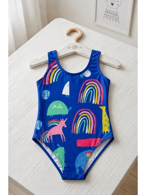 My Kids Wear Kız Çocuk Tatil Yıldızı Tek Parça Mayo 12830